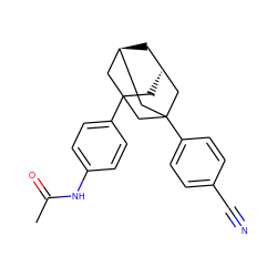 CC(=O)Nc1ccc(C23C[C@H]4C[C@@H](CC(c5ccc(C#N)cc5)(C4)C2)C3)cc1 ZINC000299856197