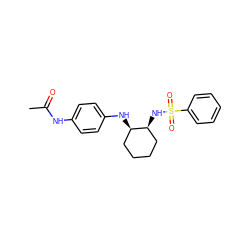 CC(=O)Nc1ccc(N[C@@H]2CCCC[C@@H]2NS(=O)(=O)c2ccccc2)cc1 ZINC000006293813