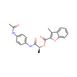 CC(=O)Nc1ccc(NC(=O)[C@H](C)OC(=O)c2oc3ccccc3c2C)cc1 ZINC000009457077