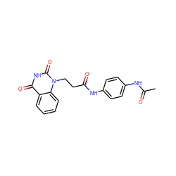 CC(=O)Nc1ccc(NC(=O)CCn2c(=O)[nH]c(=O)c3ccccc32)cc1 ZINC000014141392