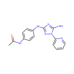 CC(=O)Nc1ccc(Nc2nc(N)n(-c3ccccn3)n2)cc1 ZINC000072127793