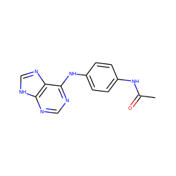 CC(=O)Nc1ccc(Nc2ncnc3[nH]cnc23)cc1 ZINC000032074030