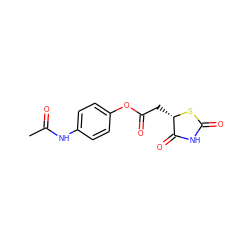 CC(=O)Nc1ccc(OC(=O)C[C@@H]2SC(=O)NC2=O)cc1 ZINC000001470479