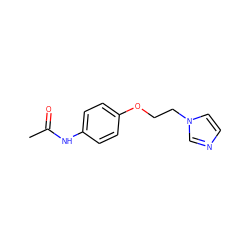 CC(=O)Nc1ccc(OCCn2ccnc2)cc1 ZINC000029218594