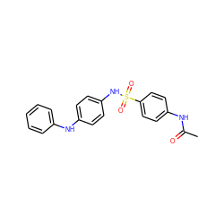 CC(=O)Nc1ccc(S(=O)(=O)Nc2ccc(Nc3ccccc3)cc2)cc1 ZINC000003991817