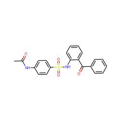 CC(=O)Nc1ccc(S(=O)(=O)Nc2ccccc2C(=O)c2ccccc2)cc1 ZINC000000625005