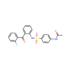 CC(=O)Nc1ccc(S(=O)(=O)Nc2ccccc2C(=O)c2ccccc2F)cc1 ZINC000040862152