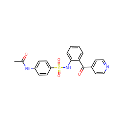 CC(=O)Nc1ccc(S(=O)(=O)Nc2ccccc2C(=O)c2ccncc2)cc1 ZINC000045498434