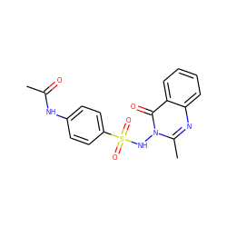 CC(=O)Nc1ccc(S(=O)(=O)Nn2c(C)nc3ccccc3c2=O)cc1 ZINC000001094678