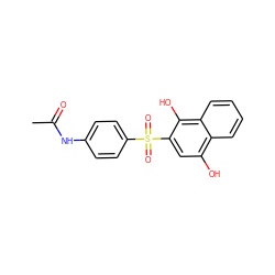 CC(=O)Nc1ccc(S(=O)(=O)c2cc(O)c3ccccc3c2O)cc1 ZINC000032250824