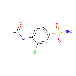 CC(=O)Nc1ccc(S(N)(=O)=O)cc1Cl ZINC000000066417