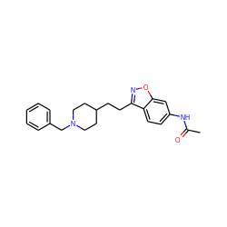 CC(=O)Nc1ccc2c(CCC3CCN(Cc4ccccc4)CC3)noc2c1 ZINC000000606711