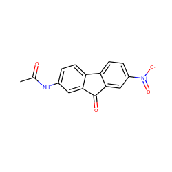 CC(=O)Nc1ccc2c(c1)C(=O)c1cc([N+](=O)[O-])ccc1-2 ZINC000001696171