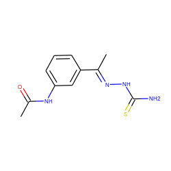 CC(=O)Nc1cccc(/C(C)=N/NC(N)=S)c1 ZINC000005505421