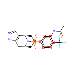 CC(=O)Nc1cccc([C@@H]2C[C@H]3Cc4[nH]ncc4[C@@H](C2)N3S(=O)(=O)c2ccc(C(F)(F)F)cc2)c1 ZINC000072123201