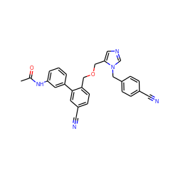 CC(=O)Nc1cccc(-c2cc(C#N)ccc2COCc2cncn2Cc2ccc(C#N)cc2)c1 ZINC000028388814