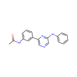 CC(=O)Nc1cccc(-c2cncc(Nc3ccccc3)n2)c1 ZINC000013679220