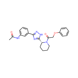 CC(=O)Nc1cccc(-c2n[nH]c([C@H]3CCCCN3C(=O)COc3ccccc3)n2)c1 ZINC000144401611