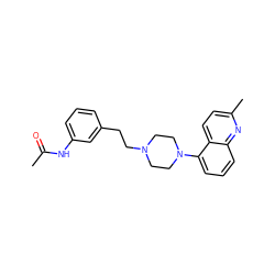 CC(=O)Nc1cccc(CCN2CCN(c3cccc4nc(C)ccc34)CC2)c1 ZINC000013979445