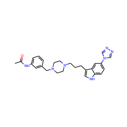 CC(=O)Nc1cccc(CN2CCN(CCCc3c[nH]c4ccc(-n5cnnc5)cc34)CC2)c1 ZINC000022939207