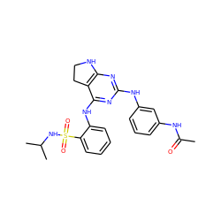 CC(=O)Nc1cccc(Nc2nc3c(c(Nc4ccccc4S(=O)(=O)NC(C)C)n2)CCN3)c1 ZINC000221662367