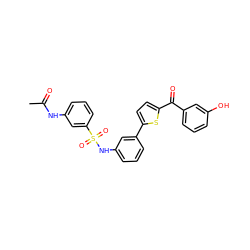 CC(=O)Nc1cccc(S(=O)(=O)Nc2cccc(-c3ccc(C(=O)c4cccc(O)c4)s3)c2)c1 ZINC000473151555