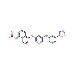 CC(=O)Nc1cccc2c(Oc3cncc(Nc4cccc(-c5cnco5)c4)n3)cccc12 ZINC000040424738