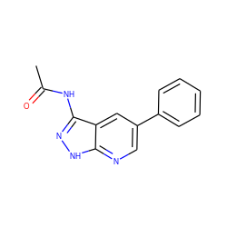 CC(=O)Nc1n[nH]c2ncc(-c3ccccc3)cc12 ZINC000013489636