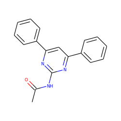 CC(=O)Nc1nc(-c2ccccc2)cc(-c2ccccc2)n1 ZINC000013586468