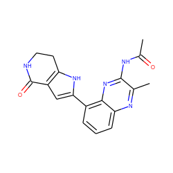 CC(=O)Nc1nc2c(-c3cc4c([nH]3)CCNC4=O)cccc2nc1C ZINC000222391279