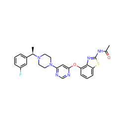 CC(=O)Nc1nc2c(Oc3cc(N4CCN([C@H](C)c5cccc(F)c5)CC4)ncn3)cccc2s1 ZINC000028702009