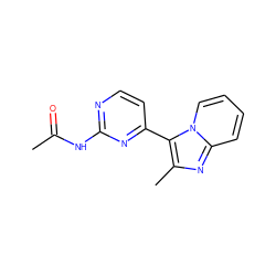 CC(=O)Nc1nccc(-c2c(C)nc3ccccn23)n1 ZINC000002047517