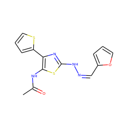 CC(=O)Nc1sc(N/N=C\c2ccco2)nc1-c1cccs1 ZINC000005025116