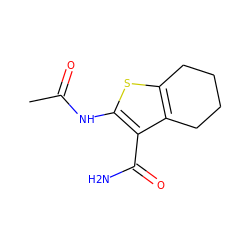 CC(=O)Nc1sc2c(c1C(N)=O)CCCC2 ZINC000000042534