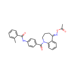 CC(=O)O/N=C1\CCCN(C(=O)c2ccc(NC(=O)c3ccccc3C)cc2)c2ccccc21 ZINC000036352042