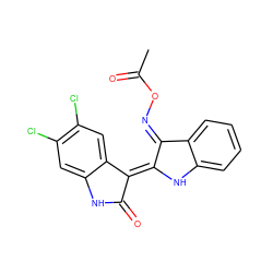 CC(=O)O/N=C1C(=C2/C(=O)Nc3cc(Cl)c(Cl)cc32)/Nc2ccccc2/1 ZINC000100374911