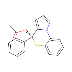 CC(=O)O[C@@]1(c2ccccc2)Sc2ccccc2-n2cccc21 ZINC000013651978