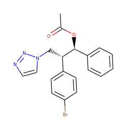 CC(=O)O[C@@H](c1ccccc1)[C@@H](Cn1ccnn1)c1ccc(Br)cc1 ZINC000096286437