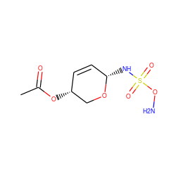 CC(=O)O[C@@H]1C=C[C@H](NS(=O)(=O)ON)OC1 ZINC000473087473