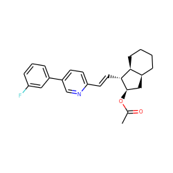 CC(=O)O[C@@H]1C[C@@H]2CCCC[C@@H]2[C@H]1/C=C/c1ccc(-c2cccc(F)c2)cn1 ZINC000103247445