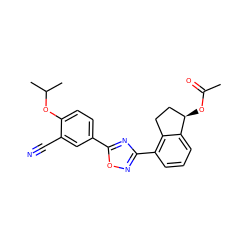 CC(=O)O[C@@H]1CCc2c(-c3noc(-c4ccc(OC(C)C)c(C#N)c4)n3)cccc21 ZINC000117381205