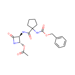 CC(=O)O[C@@H]1NC(=O)[C@H]1NC(=O)C1(NC(=O)OCc2ccccc2)CCCC1 ZINC000013490366