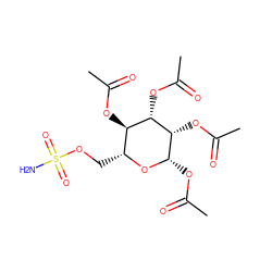 CC(=O)O[C@@H]1O[C@H](COS(N)(=O)=O)[C@@H](OC(C)=O)[C@H](OC(C)=O)[C@@H]1OC(C)=O ZINC000066114334