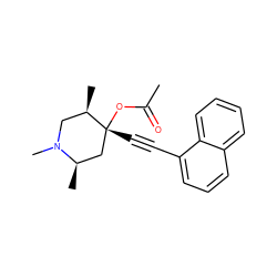 CC(=O)O[C@]1(C#Cc2cccc3ccccc23)C[C@@H](C)N(C)C[C@H]1C ZINC000064512620