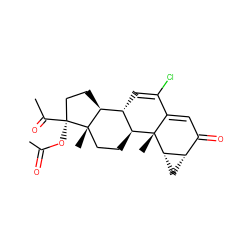 CC(=O)O[C@]1(C(C)=O)CC[C@H]2[C@@H]3C=C(Cl)C4=CC(=O)[C@@H]5C[C@@H]5[C@]4(C)[C@H]3CC[C@@]21C ZINC000003814423