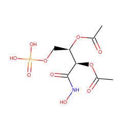 CC(=O)O[C@H](COP(=O)(O)O)[C@@H](OC(C)=O)C(=O)NO ZINC000013580529