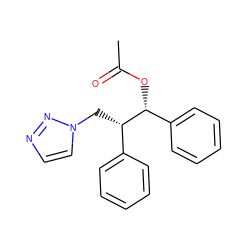 CC(=O)O[C@H](c1ccccc1)[C@@H](Cn1ccnn1)c1ccccc1 ZINC000073220752