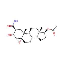 CC(=O)O[C@H]1CC[C@H]2[C@@H]3CC[C@@]45O[C@@H]4C(=O)[C@@H](C(N)=O)C[C@]5(C)[C@H]3CC[C@]12C ZINC000013742766