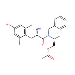 CC(=O)OC[C@@H]1Cc2ccccc2CN1C(=O)[C@@H](N)Cc1c(C)cc(O)cc1C ZINC000013863358