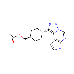 CC(=O)OC[C@H]1CC[C@H](c2nnn3cnc4[nH]ccc4c23)CC1 ZINC001772598179